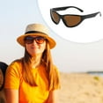 thumbnail image 4 of YAOBAMM AC Lens Sunglasses Retro Small Ellipse Frame Sunglasses Strong Hinge Block Sunlight Stability Eye Protection UV Cycling, 4 of 6