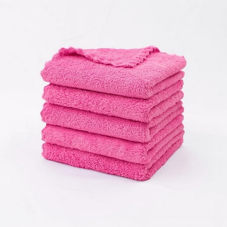 

Nvzi -b 10pcs Kitchen Dishcloths No Odor Reusable Dish Towels Super Absorbent Coral Fleece Cleaning Cloths Nonstick Oil Washable Fast Drying 9.84*9.84inch (Dark Pink)