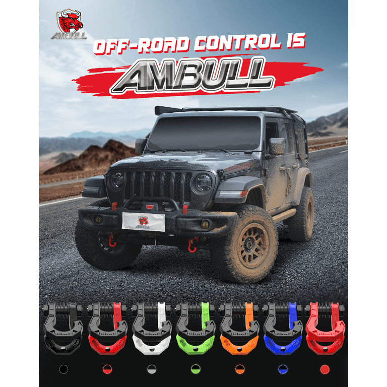 3/4" D-Ring Shackles - 44,000 Lbs Break Strength, 7/8" Screw Pin, Heavy Duty For Recovery, Towing, Winching - Multiple Colors