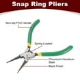 thumbnail image 4 of 2pcs Snap Ring Plier Set 5" Internal & External Circlip Pliers with 0.06" Straight Jaw Tip for Ring Remove Retaining Pliers, Green, 4 of 7