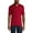 Garnet, variant on Essentials Men's Long Sleeve All Day Comfort Polo Shirt - 100% Cotton Won't Shrink Pill Fade