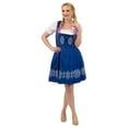 thumbnail image 6 of Dirndl Trachten Haus 3 Piece Short German Oktoberfest Dirndl Cotton Dress for Womens and Girls - Blue, 6 of 11