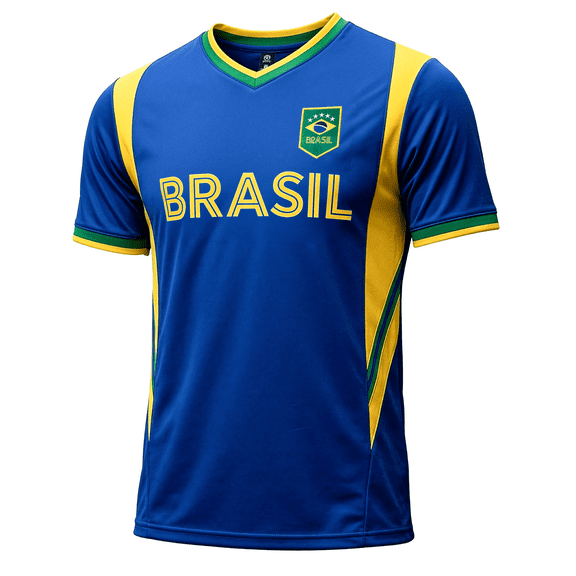 J4K Inc. Brasil Soccer Fan Jersey, Brazil Shirt 100% Polyester, YS-XXL, 1-Pack