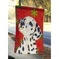 thumbnail image 2 of Carolines Treasures SS4699CHF 28 x 40 Po. Dalmatian Flocons de Neige Rouges et Verts Drapeau de Noël en Toile Taille Maison, 2 of 4