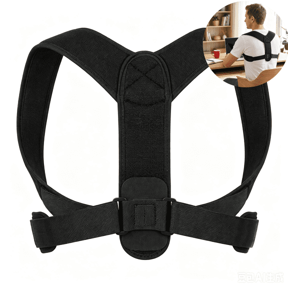 Posture Corrector for Men and Women, Comfortable Upper Back Brace Adjustable Support for Back Shoulder Neck, Breathable Lightweight Design
