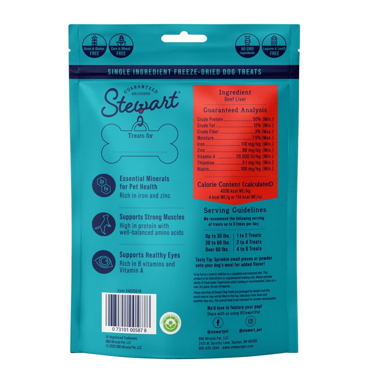 Stewart Freeze Dried Raw Beef Liver Training Treats, 8 oz photo 8