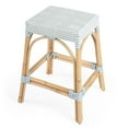 thumbnail image 1 of Butler Specialty Company Robias Rattan 24.5" Counter Stool -White & Sky Blue Dot, 1 of 8