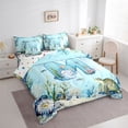 thumbnail image 3 of Feelyou Cartoon Axolotl Bedding Comforter Set 7pcs, Cartoon Letter M King Bedding Sets, 3 of 8