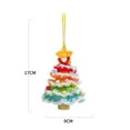 thumbnail image 5 of Knitted Christmas Tree with Jingle Bell Plush Christmas Hanging Pendant Wool Crochet Xmas Tree for Christmas Party Decor, 5 of 5