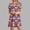 Black, variant on Yotami Women's Summer Short Sleeve Dress Boho Midi Dress Floral Print Crew Neck Dress for Vacation