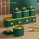 thumbnail image 1 of Caja de especias para cocina, caja de almacenamiento con cajones de múltiples rejillas integrada, combinación para el hogar, botella de especias, tanque de sal, tanque de especias sellado a, 1 of 5