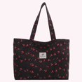 thumbnail image 4 of (Doblado para La Entrega) 7134 Bolso Compras Pequeño Con Fresa Y Cereza Fresca Bolso Hombro Portátil Nailon para Viajes Diarios (estilo 1) Color Cereza, 4 of 9