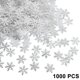 thumbnail image 1 of 1000 piezas de copos de nieve y confeti para decoraciones navideñas, confeti de invierno, paquete de fiesta de nieve para bodas, cumpleaños, fiestas navideñas, suministros de decoración de, 1 of 8