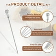 thumbnail image 3 of Uxcell 5 Pcs Palillos de Cóctel de Acero Inoxidable, 4.5 Pulgadas, Reutilizables para Bebidas, Plata, 3 of 7