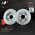 thumbnail image 3 of A-Premium 10.94 Inch (278mm) Front Drilled and Slotted Disc Brake Rotors Set Compatible with Select Ford, Mazda and Mercury Models - Escape 2001-2007, Tribute 2001-2006, Mariner 2005-2007 2-PC Set, 3 of 8