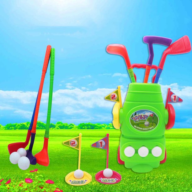 Kids Golf Training Trainer Clubs Set Early Educational For Outdoor Sports Fitness Exercise Toys parent-child interactive gamesblue He Qiyong unisex