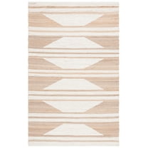 SAFAVIEH Natural Fiber Dina Geometric Area Rug, Natural/Ivory, 5' x 8'
