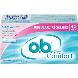 O B Pro Comfort Regular Tampons 40 Count Walmart Com