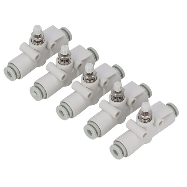 5 piezas de Válvula de mariposa de paso recto Bling Bling PVC para tubería de 4 mm