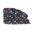 thumbnail image 2 of Scrub Cap,Working Cap with Sweatband for Women Men,Adjustable Unisex Tie Back Hat Nurse Surgical Caps, 2 of 5