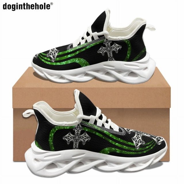 Zapatos planos de moda para mujer Doginthehole con diseño de cruz de Pascua, zapatos casuales, zapatillas de tendencia urbana, zapatillas antideslizantes para correr, talla grande