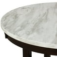 thumbnail image 3 of Kate 47 Inch Round Dining Table with Faux Marble Top White and Black - Saltoro Sherpi, 3 of 6
