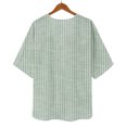 thumbnail image 7 of BODOAO Kimono Cardigans for Women Women's Chiffon Short Sleeve Open Front Cardigan Lightweight & Breathable Summer Cover Up for Casual & Wear Green L, 7 of 7