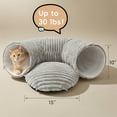 thumbnail image 5 of QLFYUU Cat Tunnel Bed Peekaboo Cat Cave Bed Soft Cat Donut Tunnel Gray Color, 5 of 8