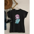 thumbnail image 3 of Manga Schoolgirl Grinning T-Shirt Women -Image by Shutterstock, Female 5X-Large, 3 of 4