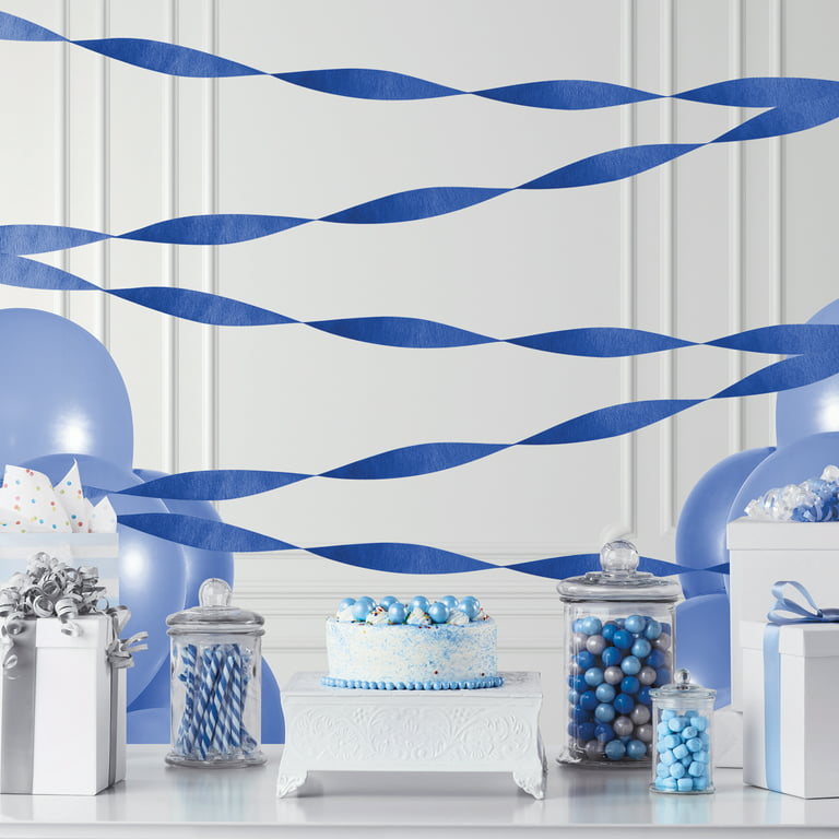 Fun Express - Sapphire Blue Streamers (81'=1rl) for Party - Party Decor -  Hanging Decor - Streamers - Party - 1 Piece