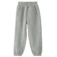 thumbnail image 4 of fnnxnal Breathable 100% Cotton Boys Jogger Pants - Gray, Elastic Waist with Side Pockets & Cuffed Ankles, Durable Active Play Pants for Kids 3-12,Size 2-3T, 4 of 6