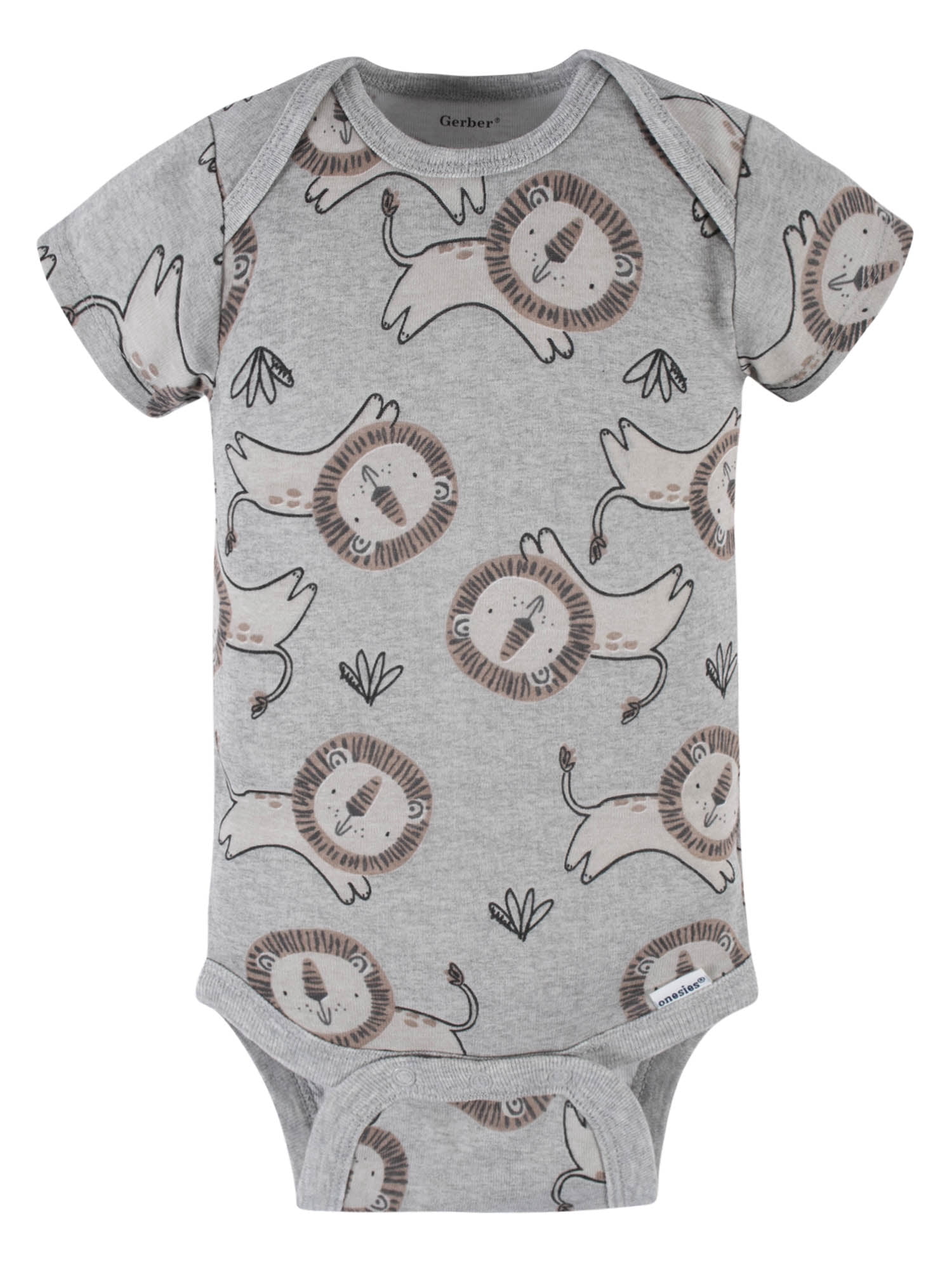 Gerber Baby Boy Short Sleeve Onesie Bodysuits, 5-Pack (Preemie-24 Months)