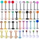 thumbnail image 2 of 5 juegos de dientes internos de acrílico, dientes externos, acero inoxidable, joyería para labios, hueso de oreja, uña, ceja en forma de T, uña para nariz, adorno para piercing, 2 of 6