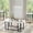 WHite, variant on MIERES 3-Piece Coffee Table Set, includes two side tables; rustic-style solid wood coffee table set with metal frame; suitable for living rooms and offices; gray