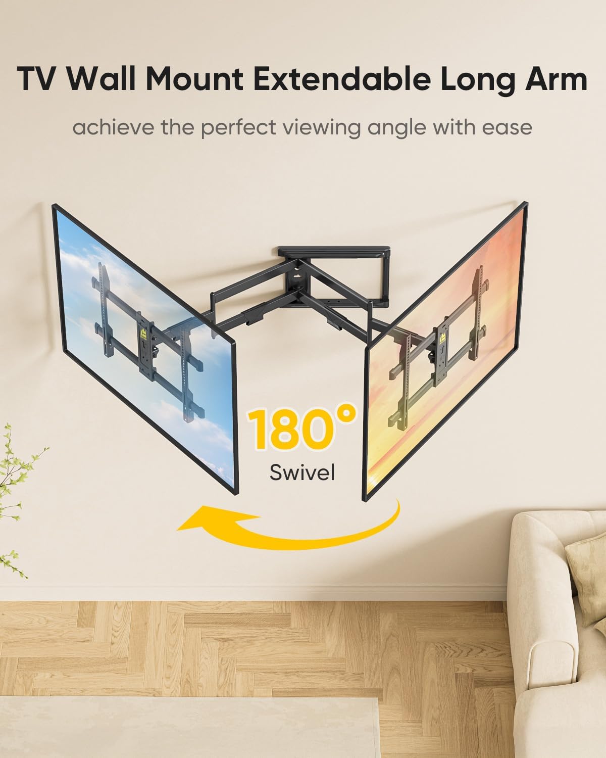 FORGING MOUNT LONG ARM TV MOUNT FOR MOST 37"-75" TVS 30" LONG EXTENSION ARM NEW