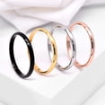 thumbnail image 2 of Couple Ring Versatile Delicate Titanium Steel Geometric Finger Ring for Banquet Party Anniversary Engagement, 2 of 10