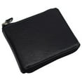 thumbnail image 5 of RFID Blocking Mens Zip Around Wallet Cowhide Leather Zipper Bifold, 5 of 38