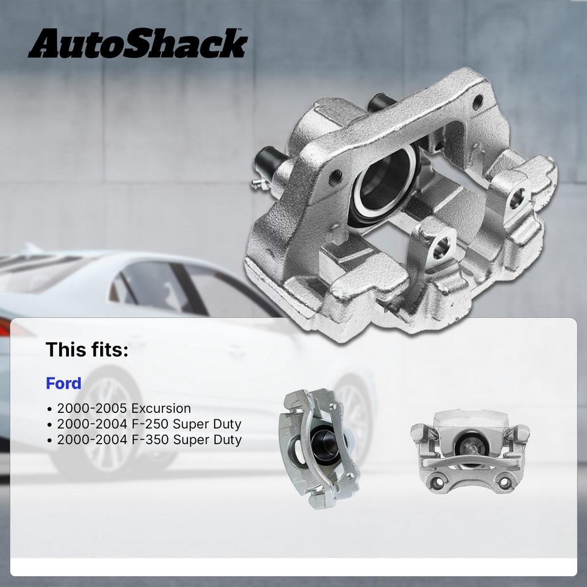 AutoShack Rear Brake Caliper for Ford, F-250 Super Duty 2000-2004 F-350 Super Duty 2000-2004 Excursion 2000-2005, 4WD RWD V8 5.4L 6.0L 7.3L V10 6.8L, Left or Right