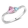 thumbnail image 1 of Alamode DA384Q-8 Bague en Acier Inoxydable Poli pour Femmes avec Grade AAA CZ en K2 - Taille 8, 1 of 1