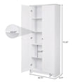 thumbnail image 2 of iTopRoad Wardrobe Storage Cabinet, Armoire Closet with Doors, Standing Orgaziner Box  Furniture, White Finish, 2 of 10