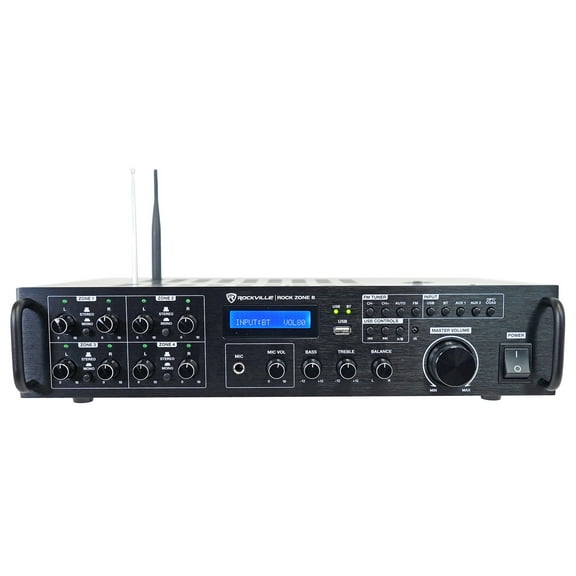 Rockville Rock Zone 8 8 channel 8 Zone 1000W RMS Multi Room Receiver/Amplifier