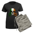 thumbnail image 5 of CafePress - Irish Bad Ass_Plain Women's Dark Pajamas - Women's Short Sleeve Print T-Shirt and Pants Dark Cotton Pajama Set, 5 of 7
