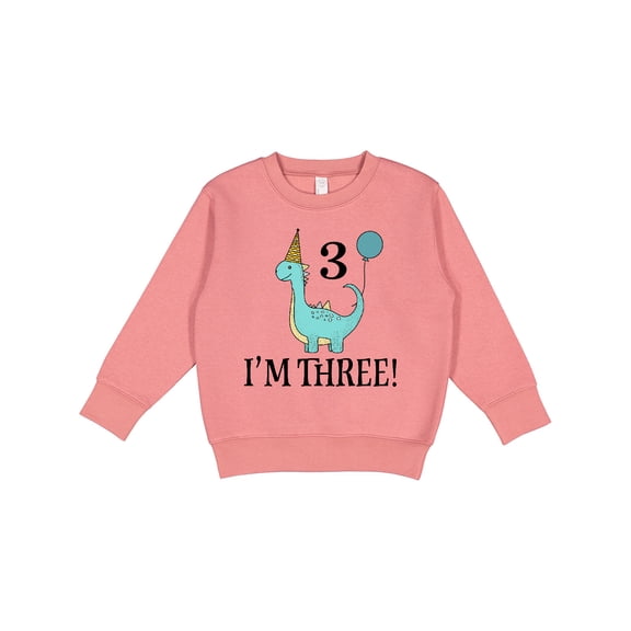 Inktastic 3rd Birthday 3 Year Old Dinosaur Party Toddler Sweatshirt
