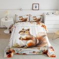 thumbnail image 1 of Erosebridal 3D Squirrel Bedding Queen Comforter Set, Watercolor Flower Down Comforter, Rustic Animal Decor, Ultra Soft 3pcs, 1 of 8