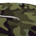 thumbnail image 3 of Khaki Pouf Cover with Zipper, Repeating Pattern with Stain Look Camouflage Motif, Soft Decorative Fabric Unstuffed Case, 30" W X 17.3" L, Army Green Slate Brown, by Ambesonne, 3 of 5