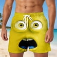 thumbnail image 2 of ibiyuan Men Swim Shorts Funny Expression Graphic Funny Water Beach Travel Cruise Shorts Elastic Waist Mens Bathing Suits Built-In Swim Underwear, 2 of 5