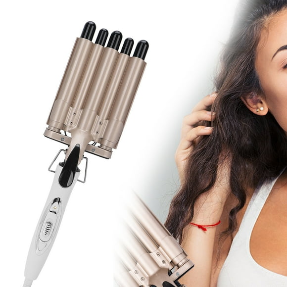 Rizador de Pelo de 5 Barriles, Rizador de Pelo Ajustable Con Temperatura, Con LCD 110-240V