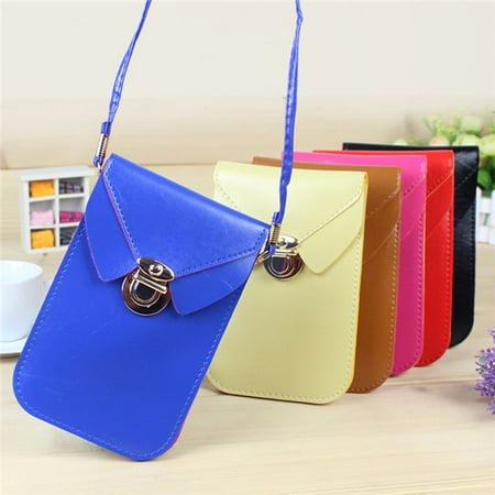 Telephone Accessories Packaged - Fashion Leather Phone Bags & Cases Shoulder Bag Woman Strap Wallet Purse Mobile Phone Package for under 5.8 Cellphone