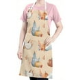 thumbnail image 5 of Fall Pumpkins Leaves Pattern Apron-Garden Aprons for Women with Pockets-Cotton Linen Waterproof Kitchen Cooking Gardening Aprons Adjustable for Kitchen,Cooking,BBQ and Salon 33"x27", 5 of 7