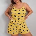 thumbnail image 2 of CQXIDFH Pj Sets for Woman Plus Size Sleeveless Tank and Shorts Pajama Set 2 Piece Soft Nightwear Casual Lounge Home Wear, 2 of 9
